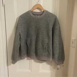 Madewell EUC Sherpa Pullover Sweatshirt Size Medium